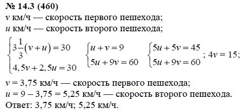 Ответ к задаче № 14.3 (460) - А.Г. Мордкович, гдз по алгебре 7 класс